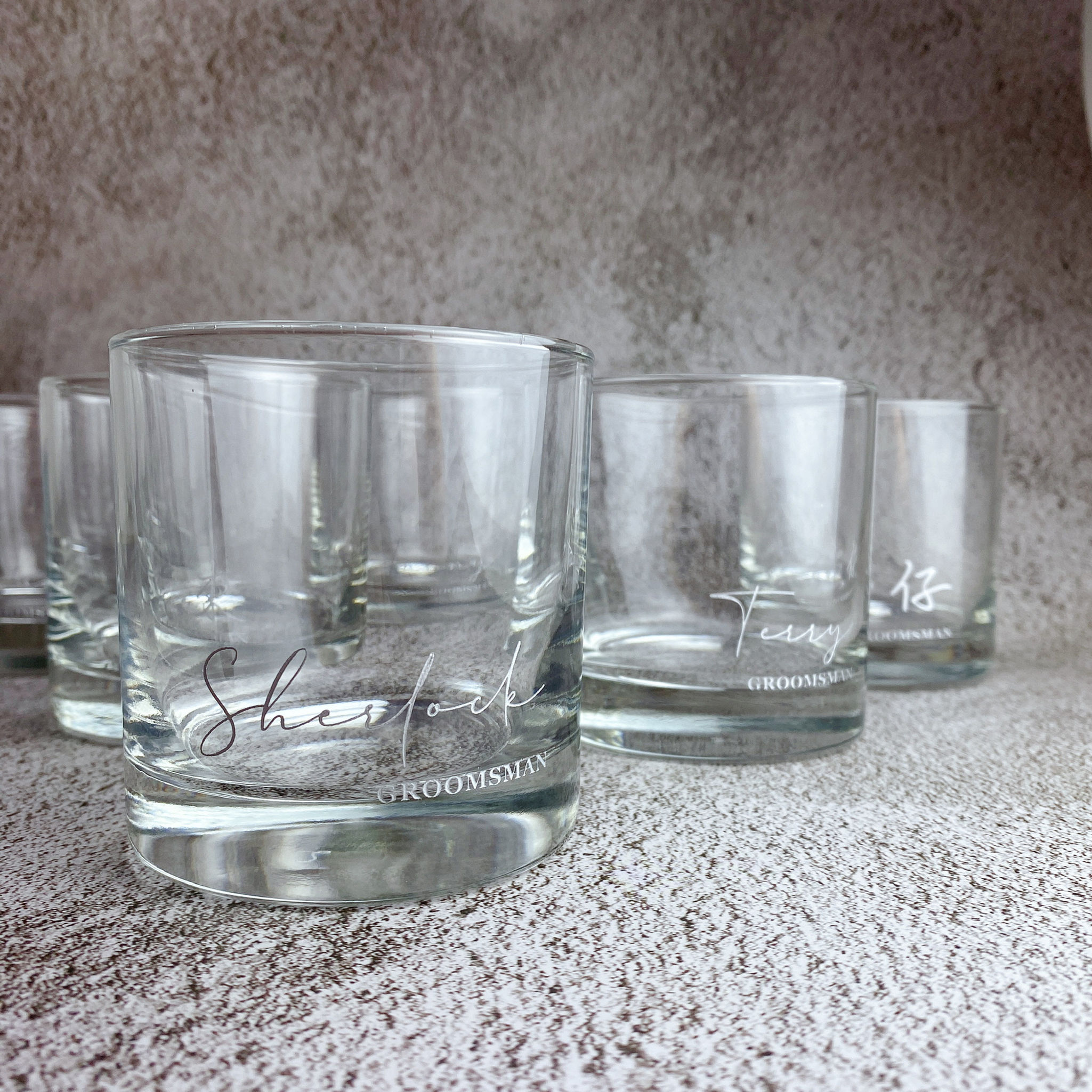 Personalised Engraved Whiskey Glass 個人化刻名威士忌玻璃杯