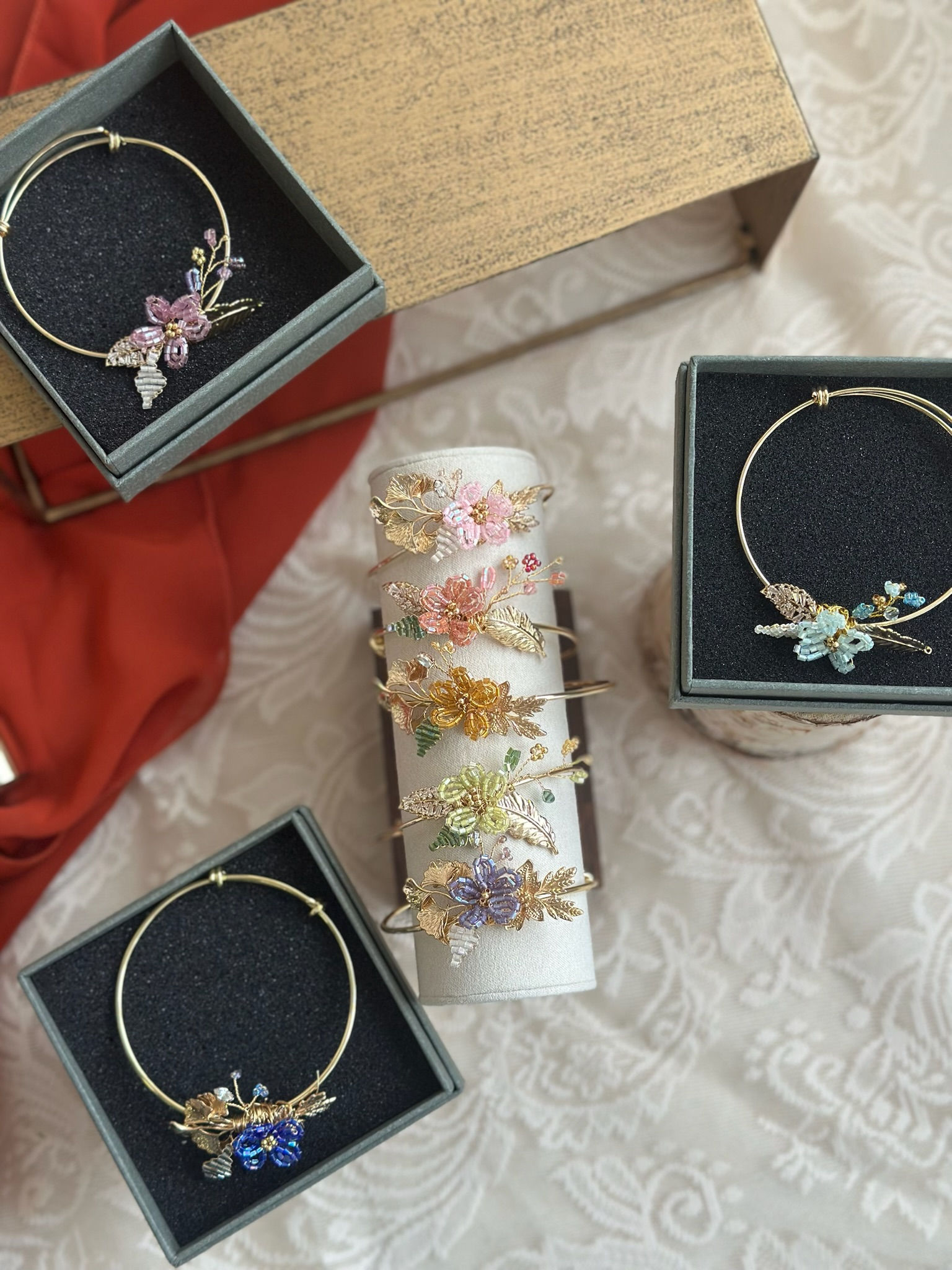 Custom Floral Bridesmaids Bangle 訂製款花花手鐲