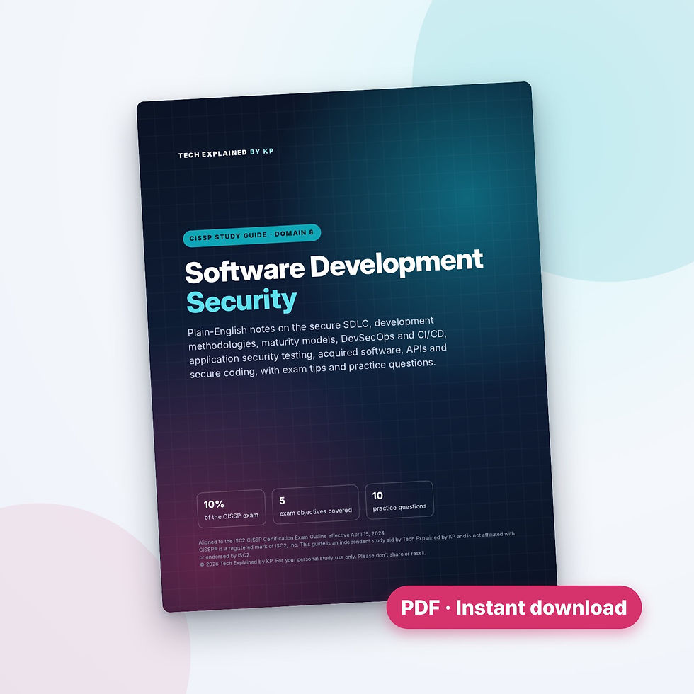 Thumbnail: CISSP Domain 8 Study Guide: Software Development Security (PDF)