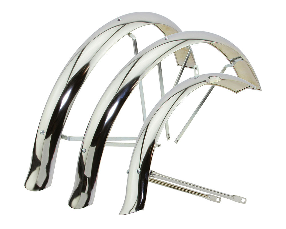 24 Flared Standard Hollow Trike Conversion Kit Fender Set Chrome