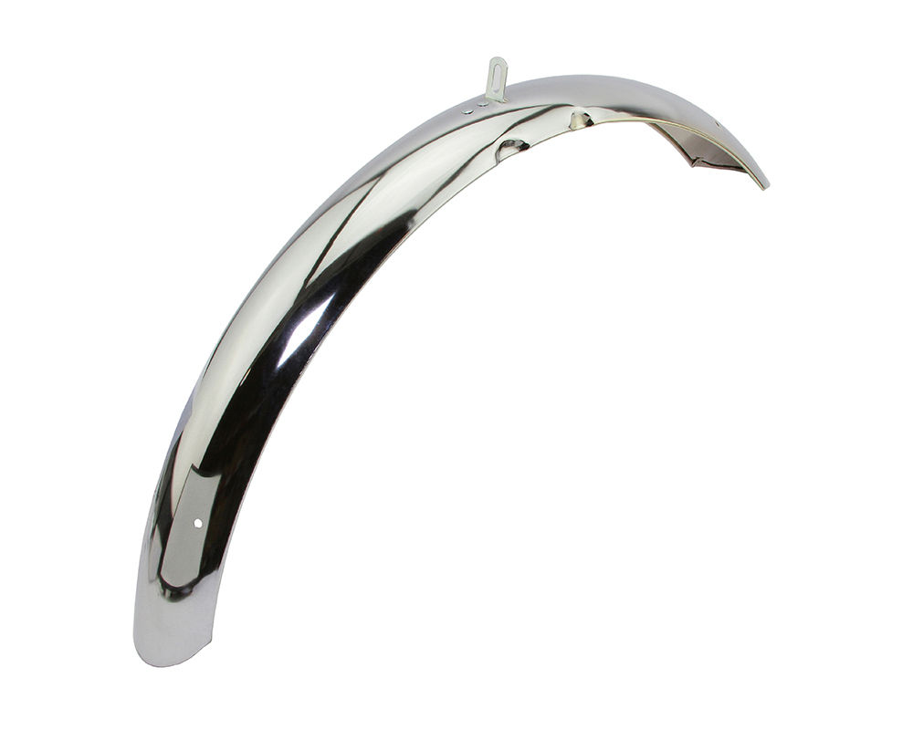 26 Inch Classic Standard Front Balloon Fender - Chrome
