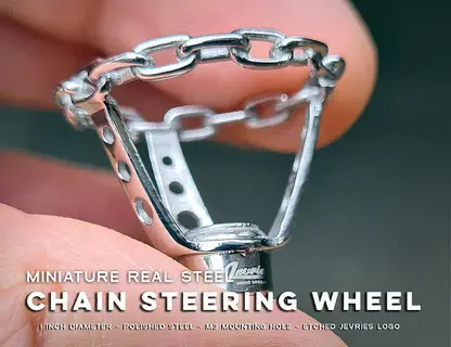 Miniature Steel Chain Steering Wheel Chrome