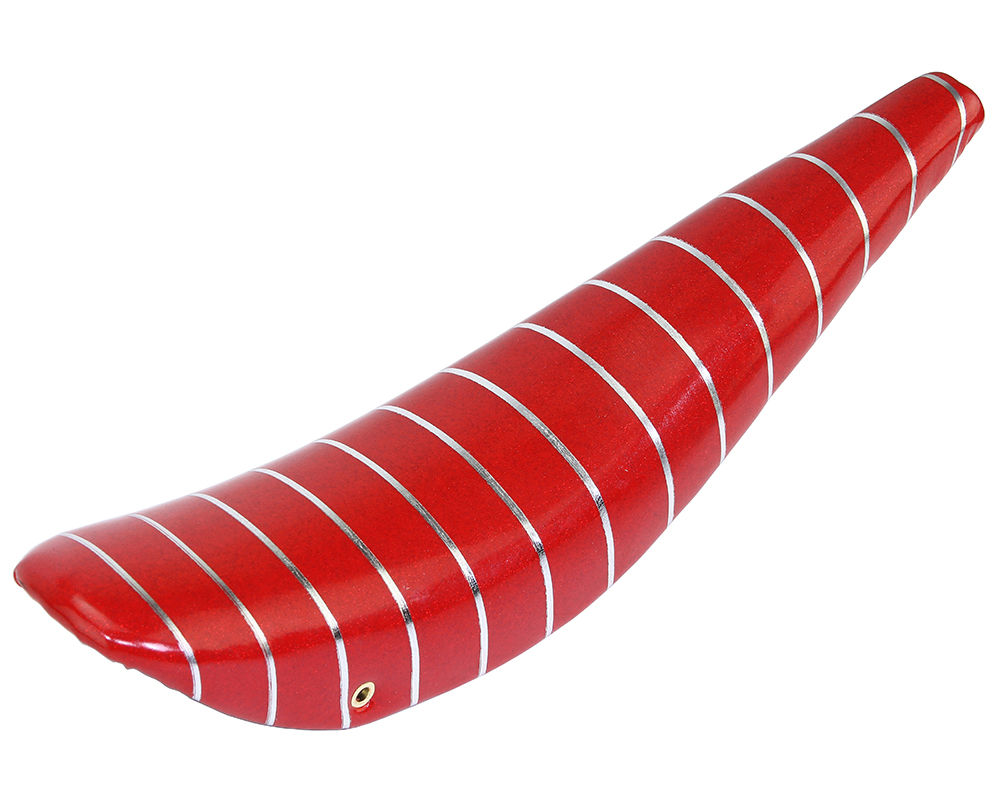 26 Inch Banana Saddle - Sparkle/Red W/Silver Stripe