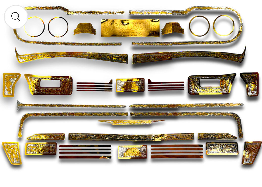 64 Impala 2 Tone Engraved Decals (preassembled) - Grill Trim Kit