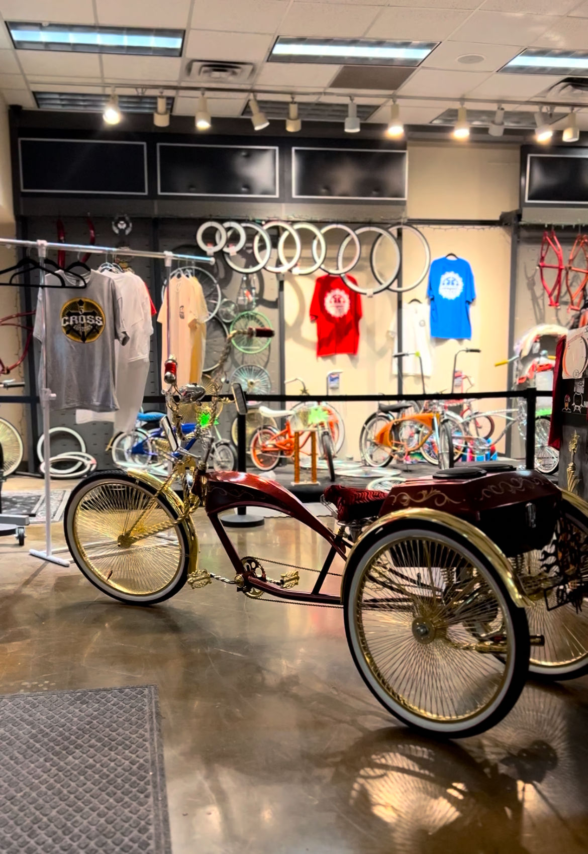 26" Full Custom Stretched Trike GOLD TWISTED