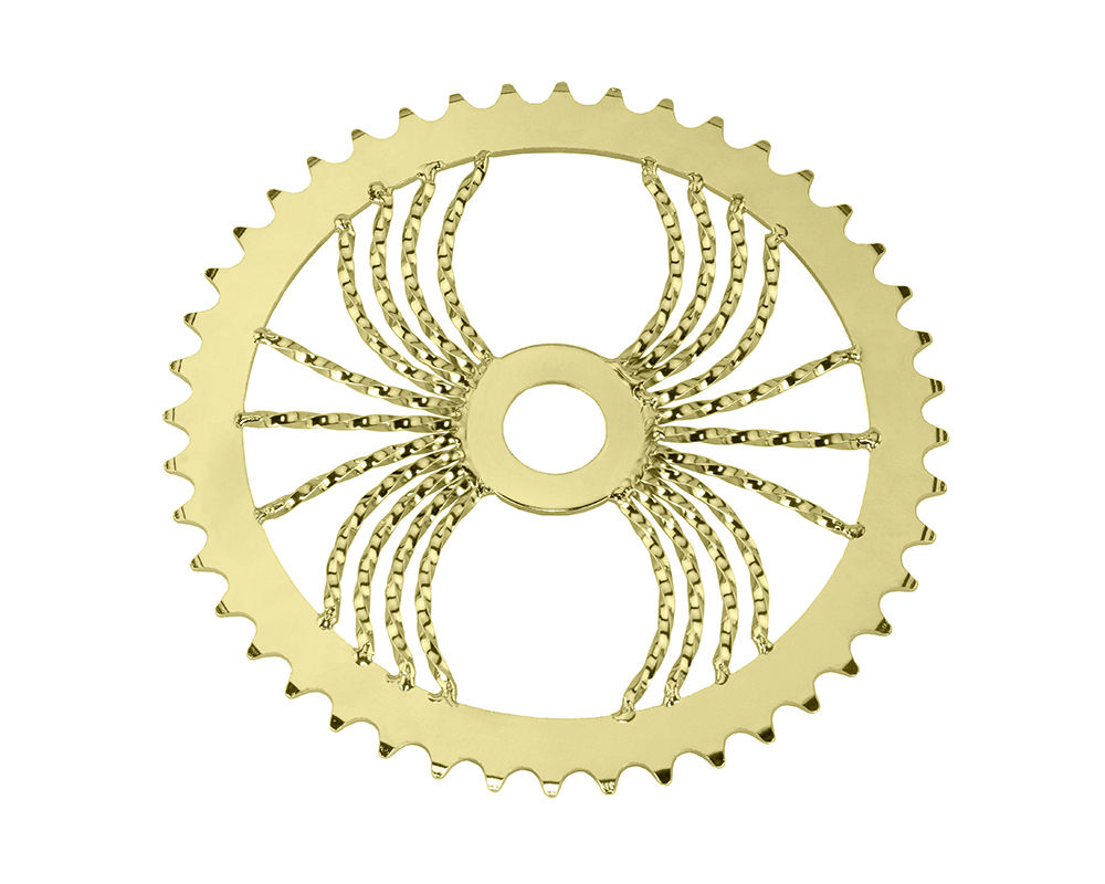 Lowrider Spider Twisted Steel Chainring 1/2 X 1/8 44t Gold