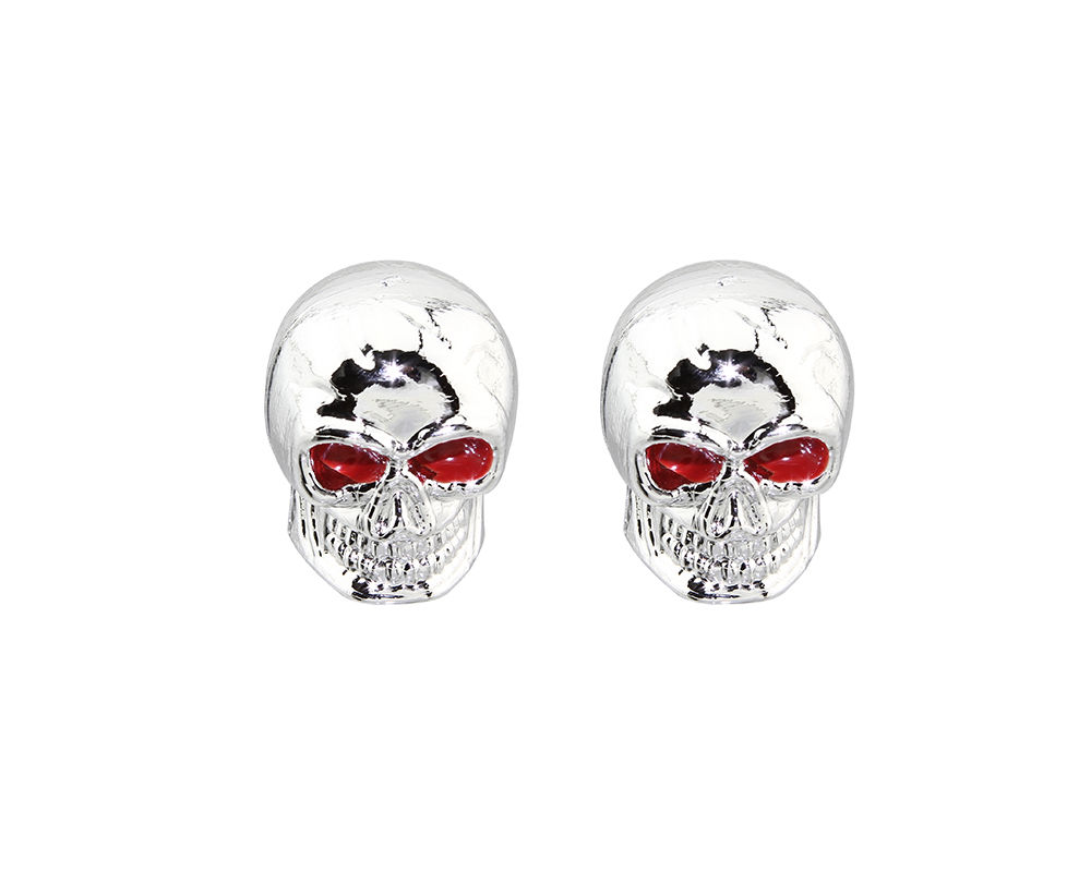Valve Caps Skull Chrome Schrader Valve