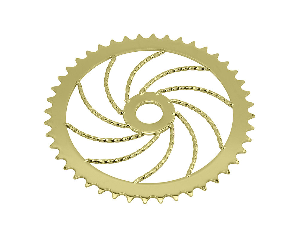 Lowrider Square Twisted Steel Chainring 1/2 X 1/8 44t S-60 Gold