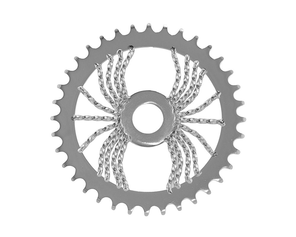 Lowrider Spider Twisted Steel Chainring 1/2 X 1/8 36t Chrome