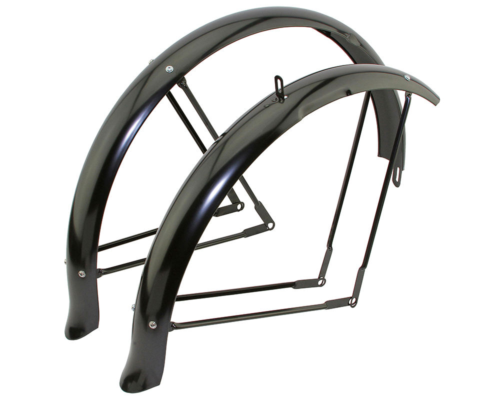 26 Inch Flared Standard Balloon Fender Set - Black