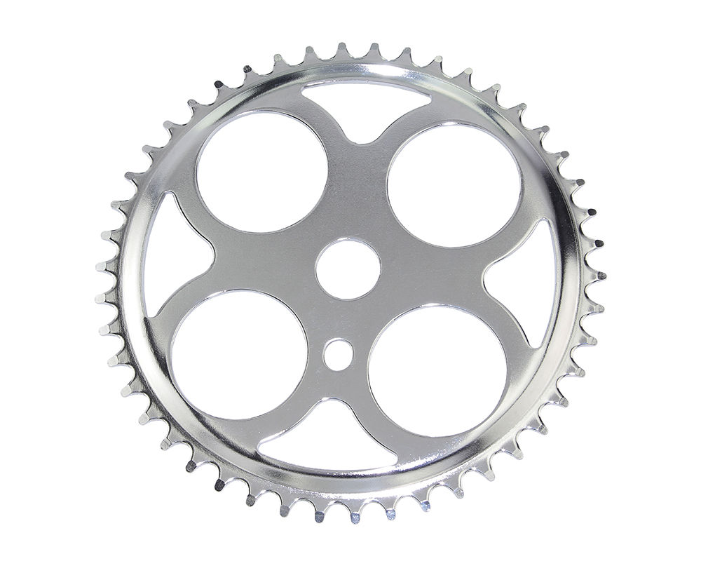 Steel Chainring W/4 Circles 1/2 X 1/8 46t Chrome