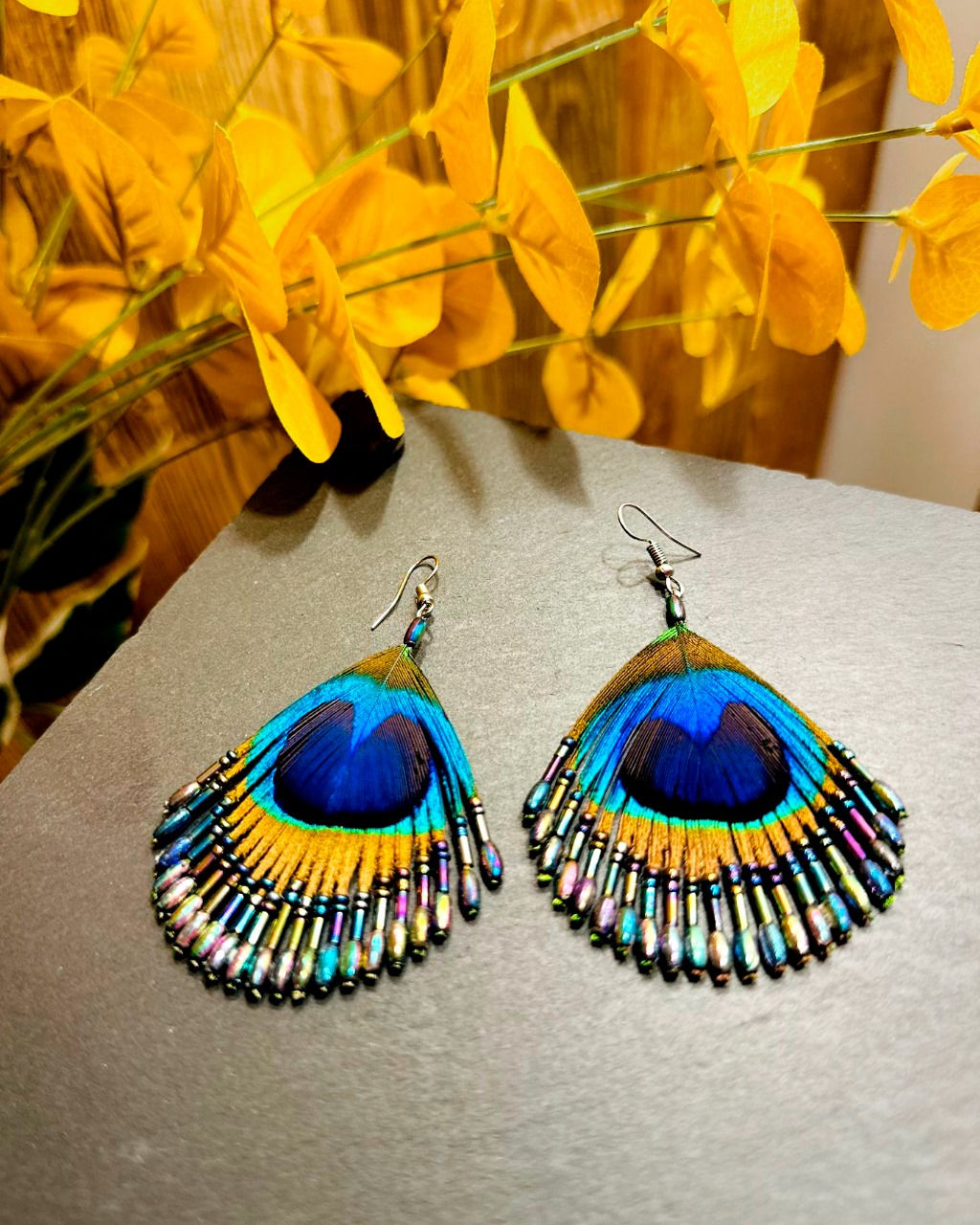 Peacock Feather Earrings
