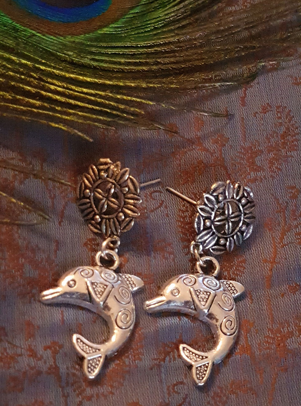 Miniatura: Dolphin Earrings (Silver Plated)