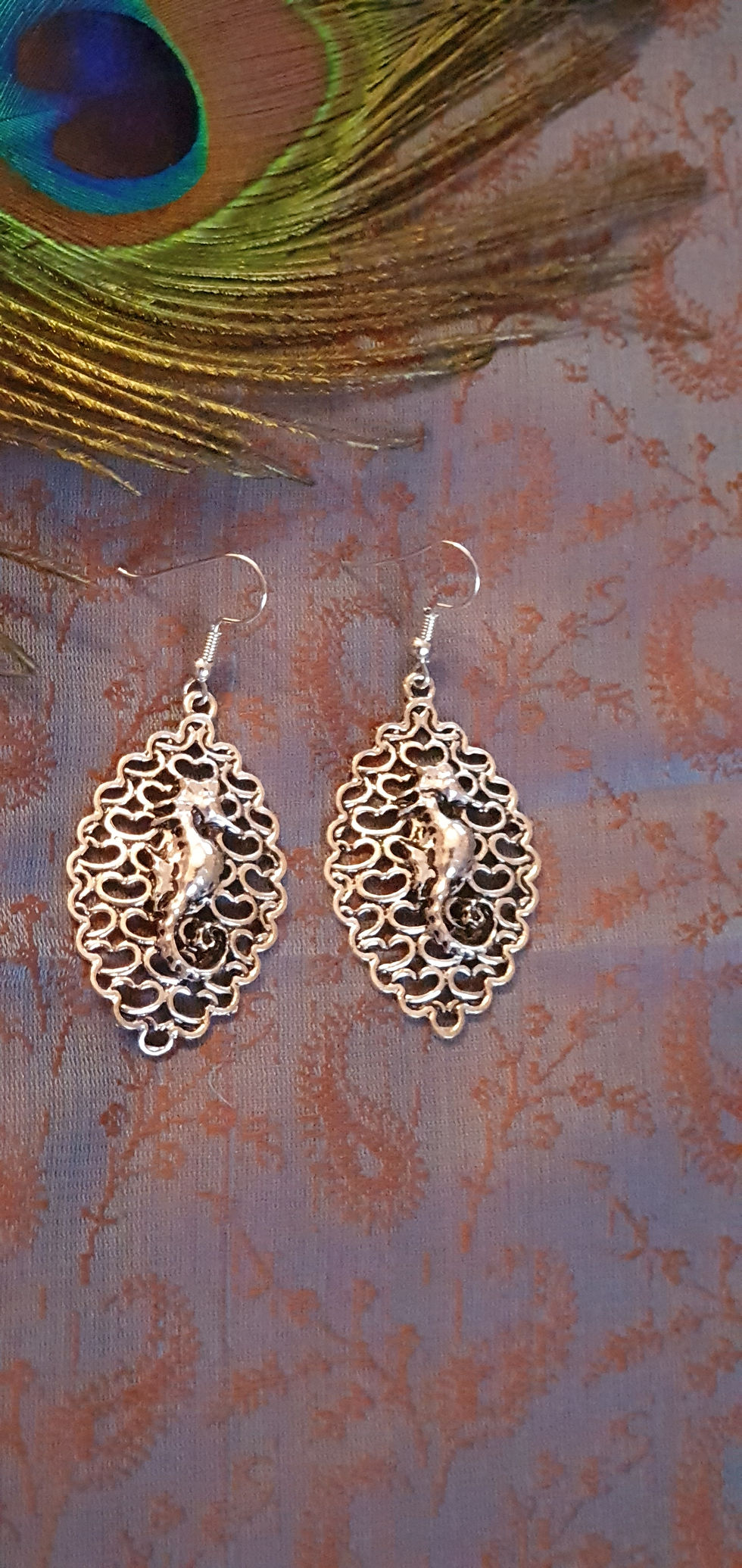 Sea Horse Earrings (Silver Plated)