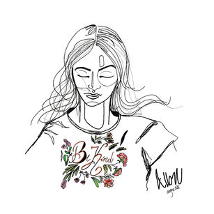 Line drawing 'Be kind' by Allon Verheul