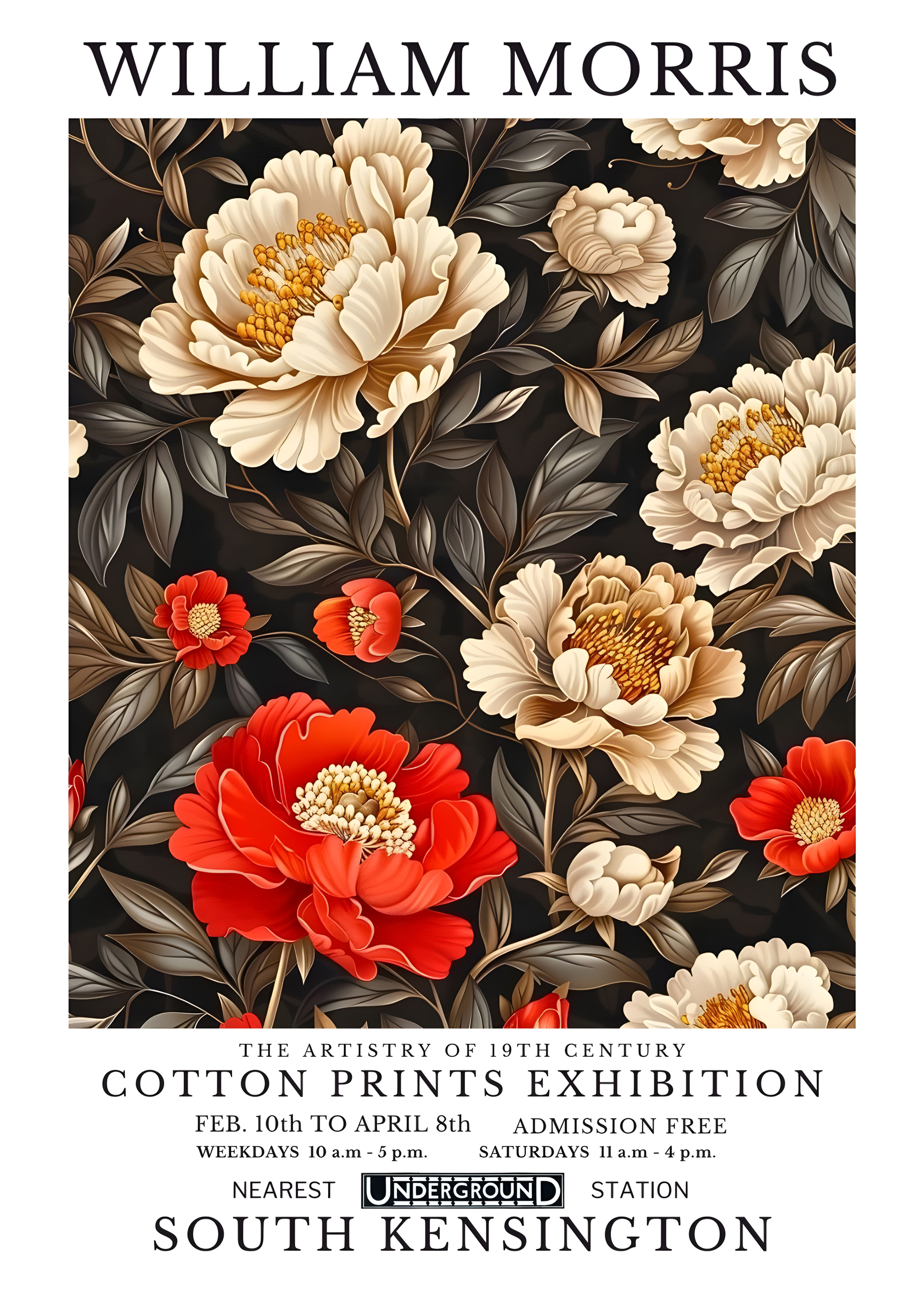 William Morris Exhibition poster - Floral 11