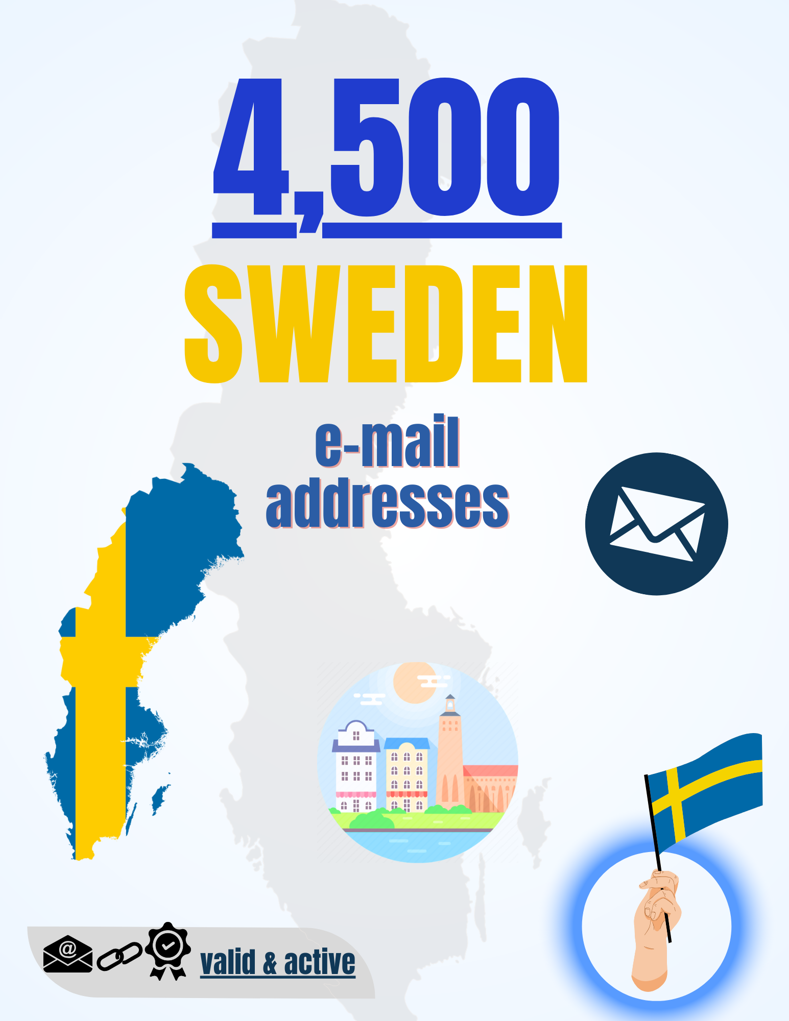6.400 Active Sweden Email lists // bulk leads // bulk emails