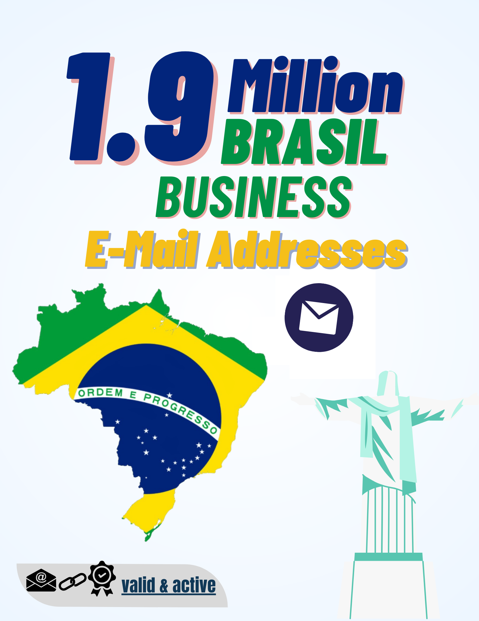 1,9 Million Active Brasil Business Email lists