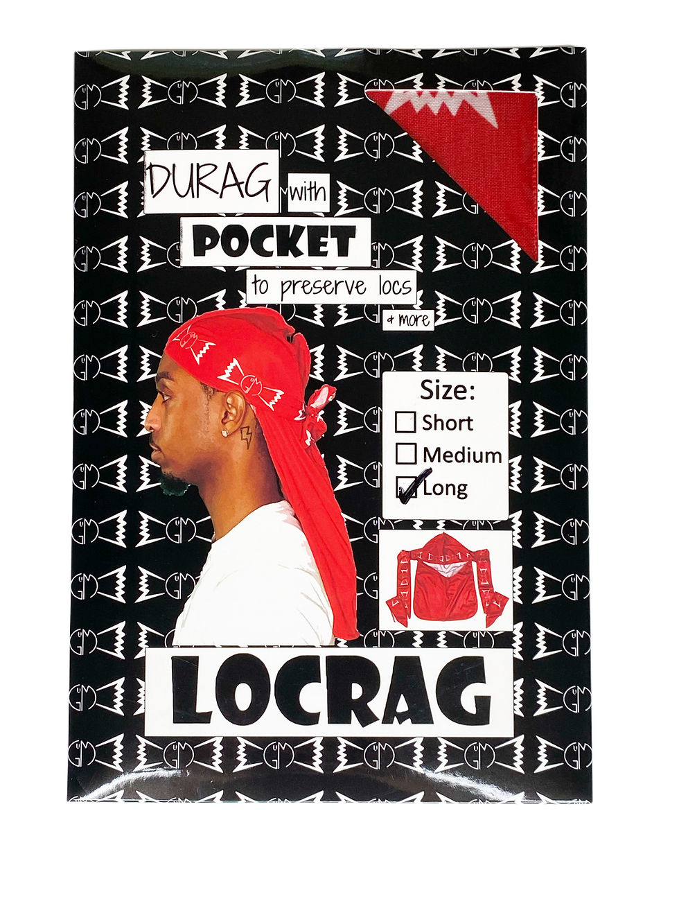 Black Silky LocRag - Durag For Locs