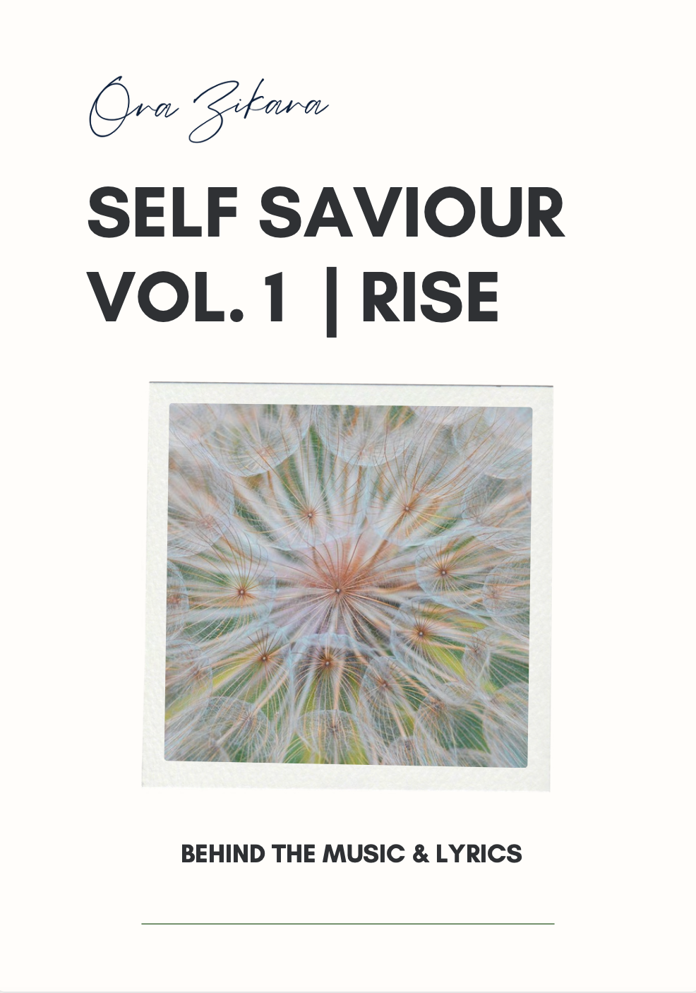Lyrics & Listening Guide for Self Saviour Vol.1 Rise EP (no music)