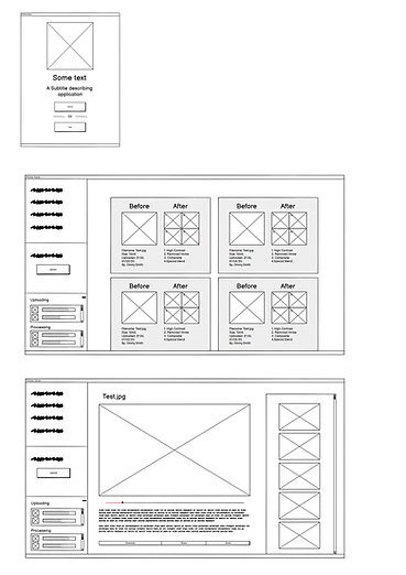Digital versions of wireframe elements