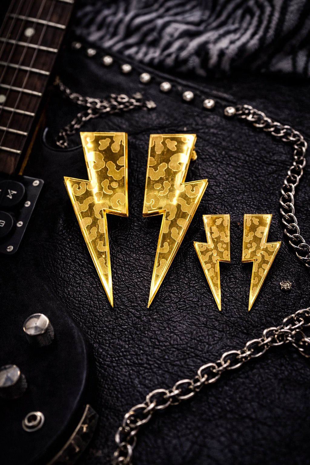 Boucles d’oreilles enfant éclair or 