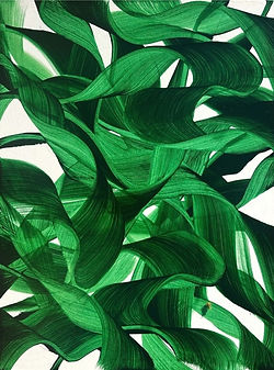 oeuvre tableau vert salon moderne