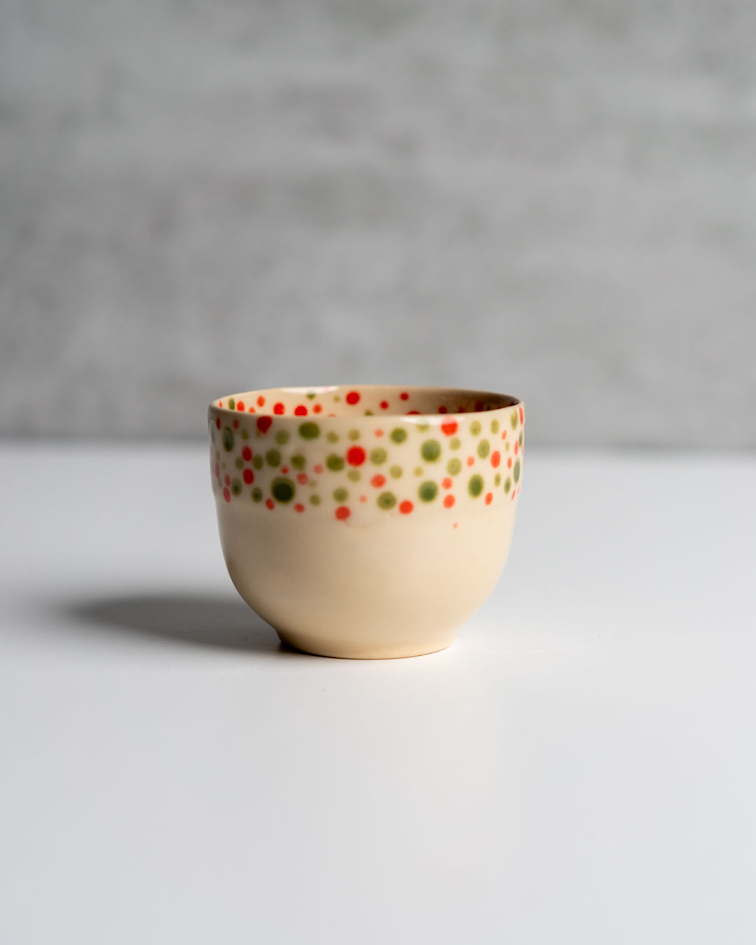 Renkli Benekli Porselen Fincan