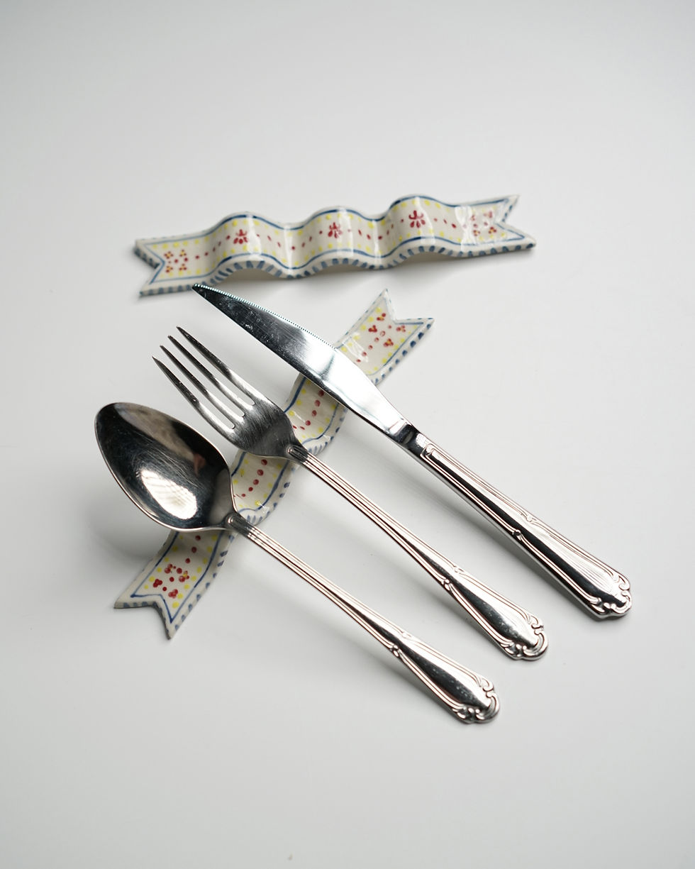 Stoneware Seramik Çatal Kaşık Standı