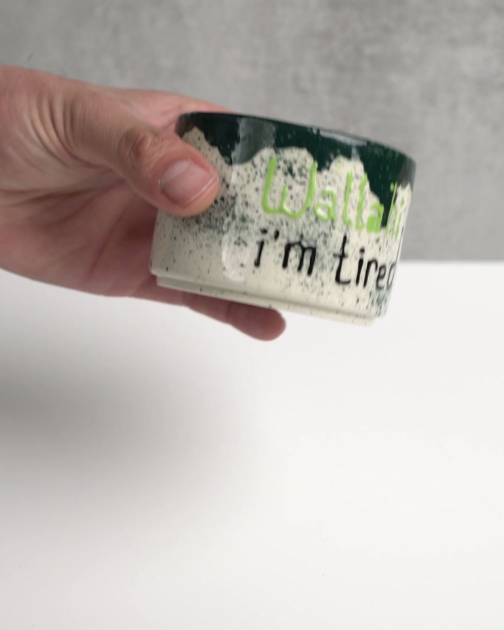 Küçük resim: Wallahi I'm Tired Stoneware Bardak