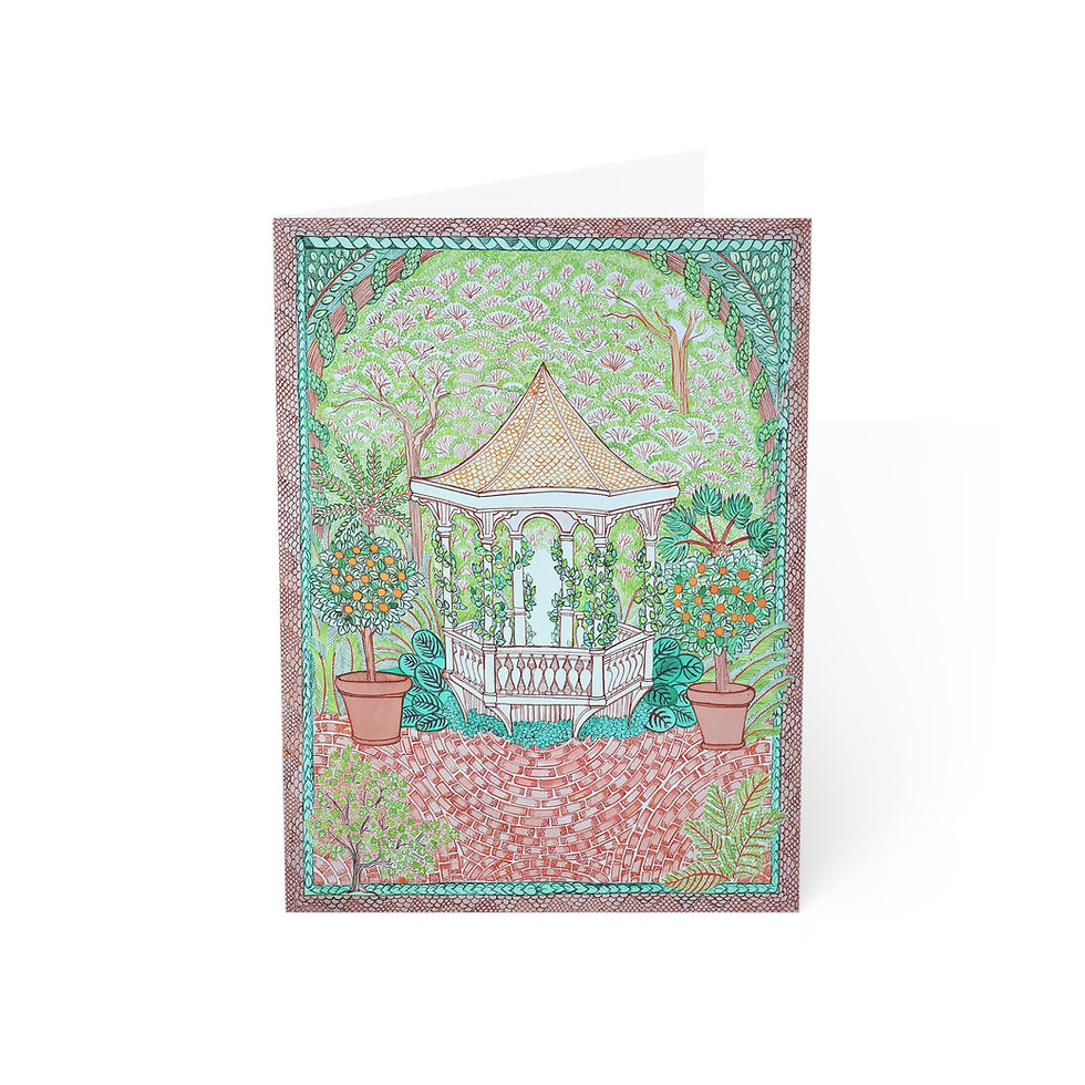 Thumbnail: Garden Gondola Greeting Card, 5x7 inches (1 and 10 pieces)