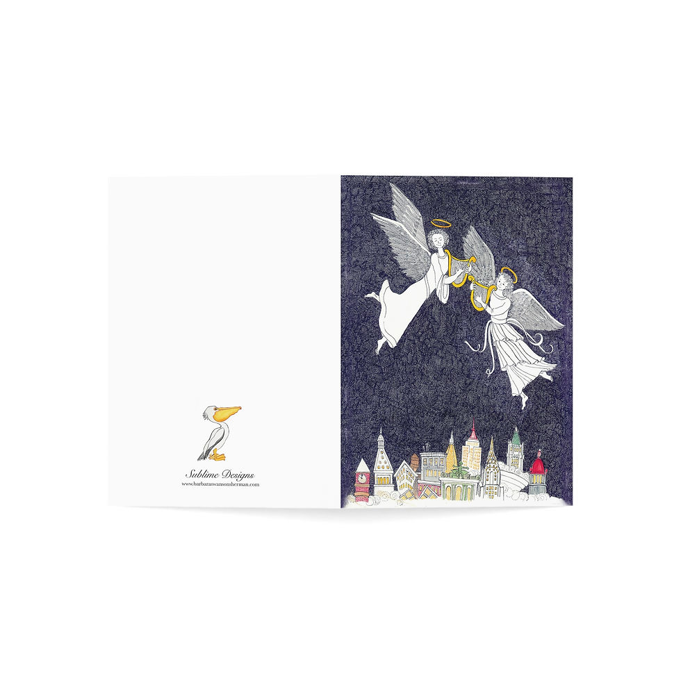 Thumbnail: Angels Garden Greeting Card, 5x7 inches (1 and 10 pieces)