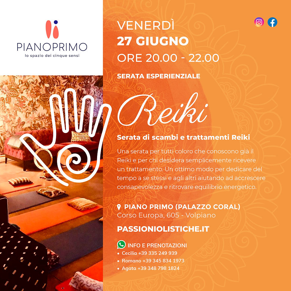 Scambi e trattamenti Reiki - Piano Primo