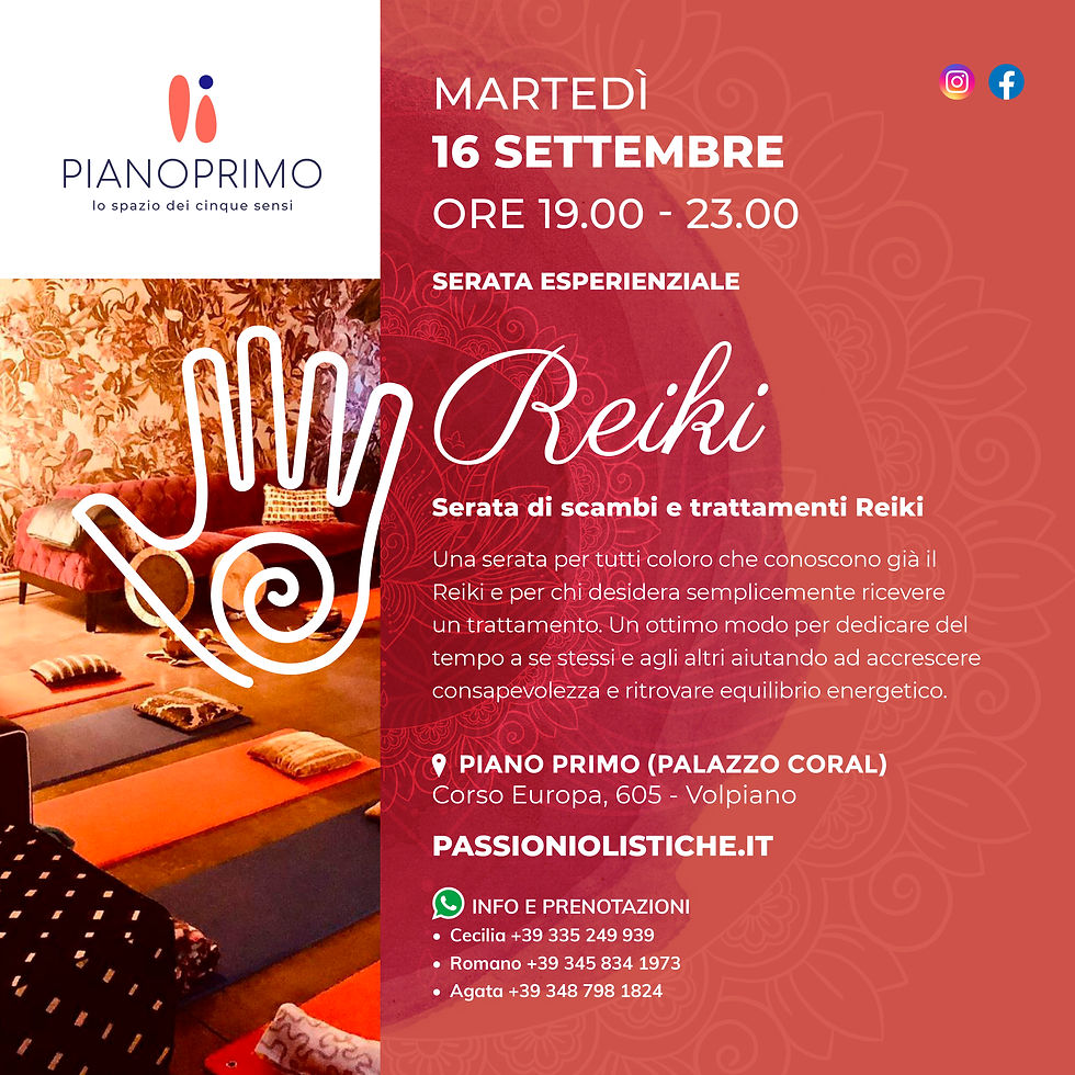 Scambi e trattamenti Reiki - Piano Primo