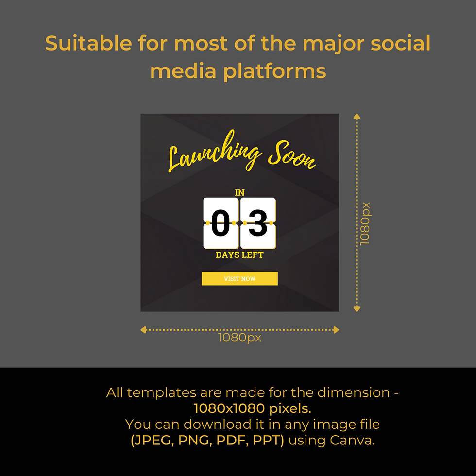 Thumbnail: 12 Festive and Occasion Designs - Canva Template - Black Gold Colour