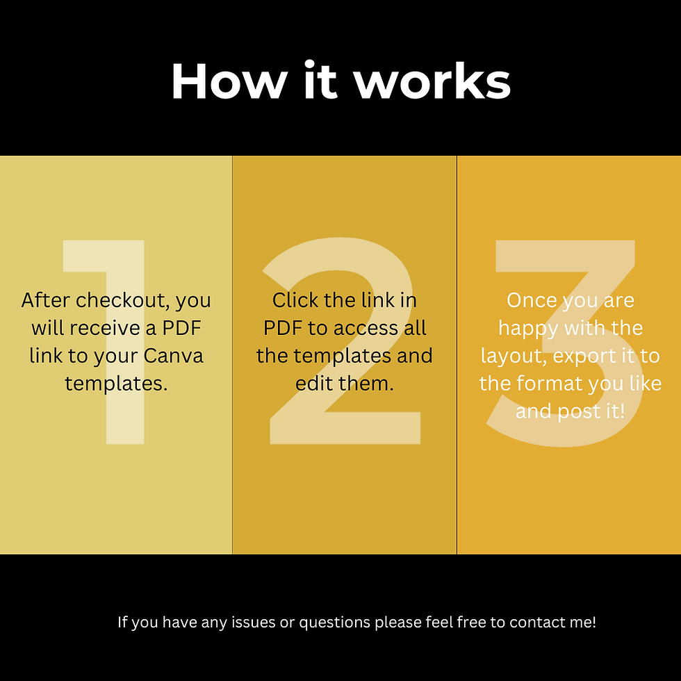 Thumbnail: 12 Festive and Occasion Designs - Canva Template - Black Gold Colour