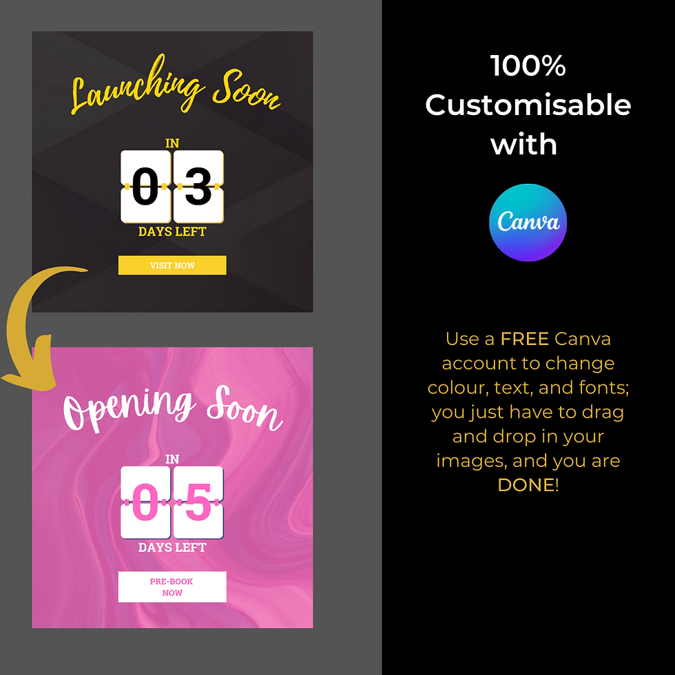 Thumbnail: 12 Festive and Occasion Designs - Canva Template - Black Gold Colour