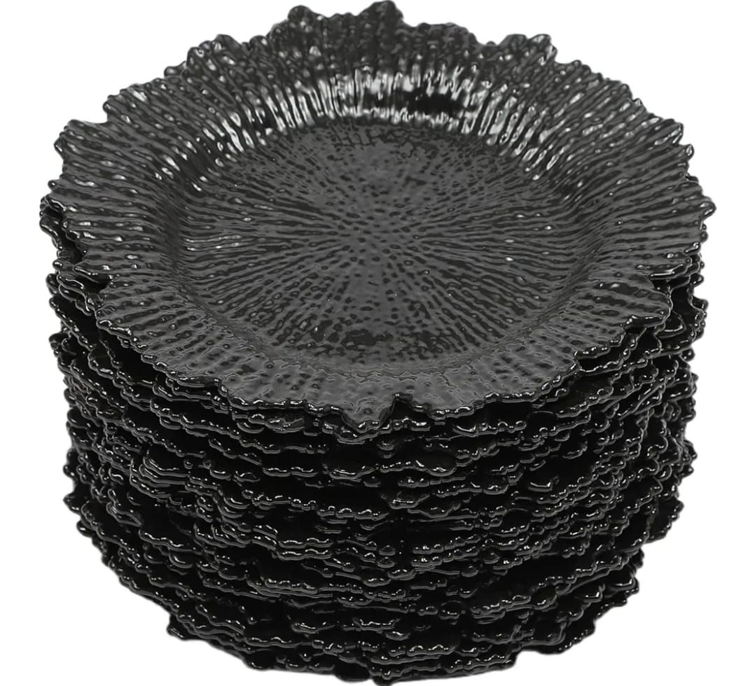 Black charger plates