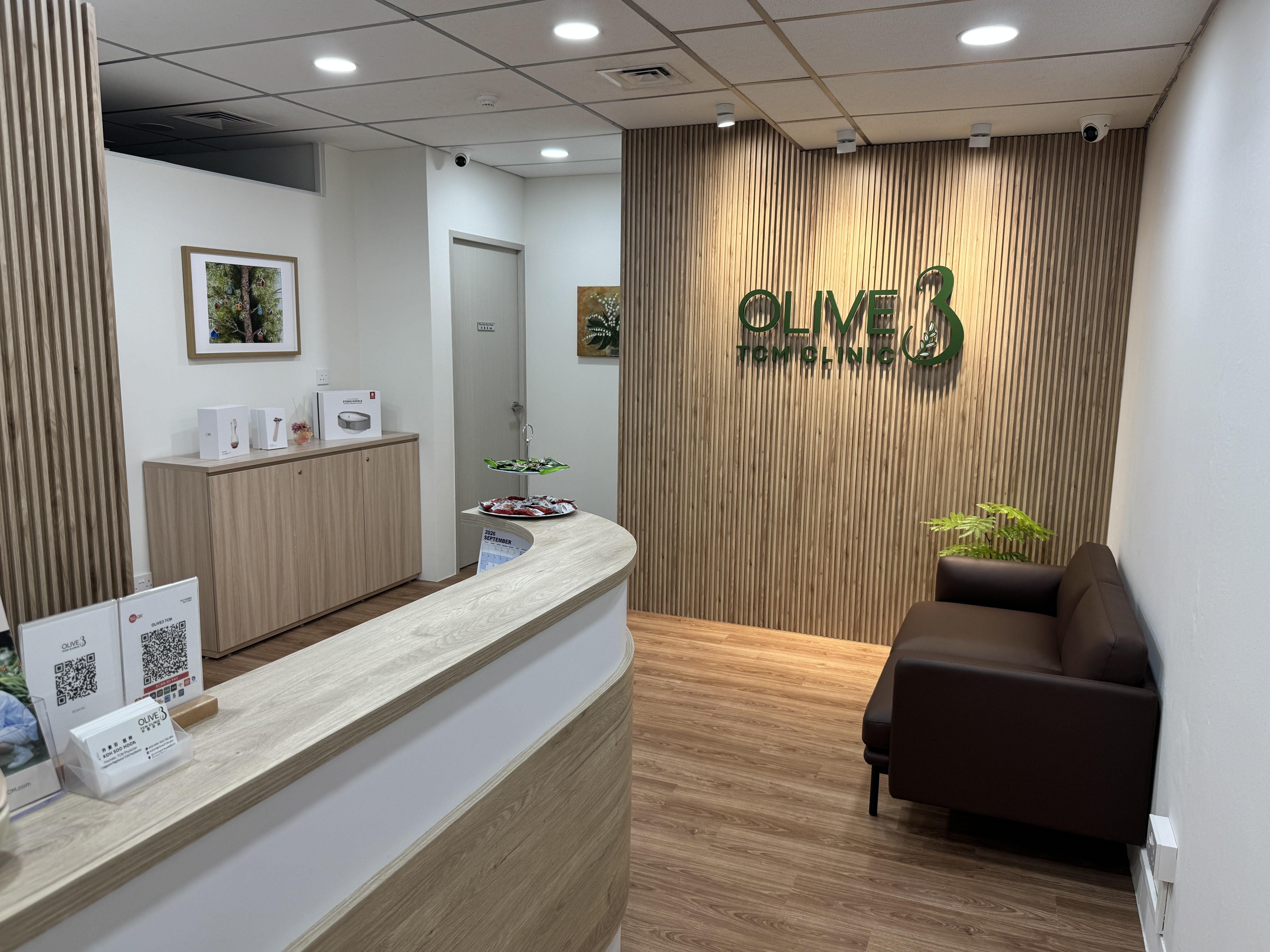 Olive3 TCM Clinic reception and waiting area