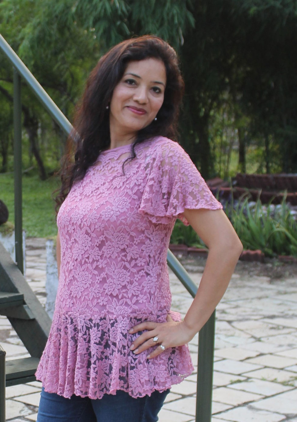 Carnation Pink Colour Ruffle Tunic