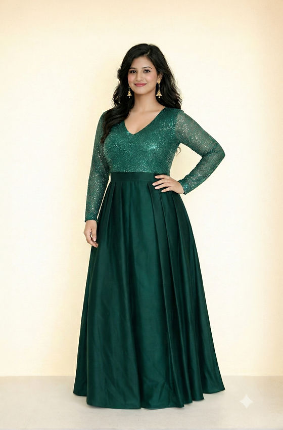 green emerald velvet dress Ashly Bottle Green Satin Maxi Dress With Volume Hem – Club L London