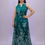 Thumbnail: Gown Green Embroidered Net