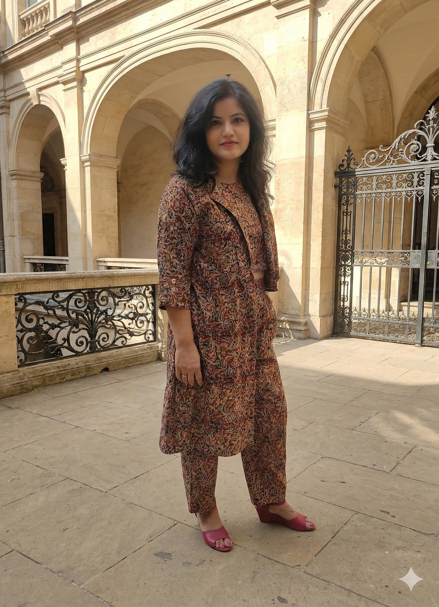 Co-ord Red Kalamkari Set