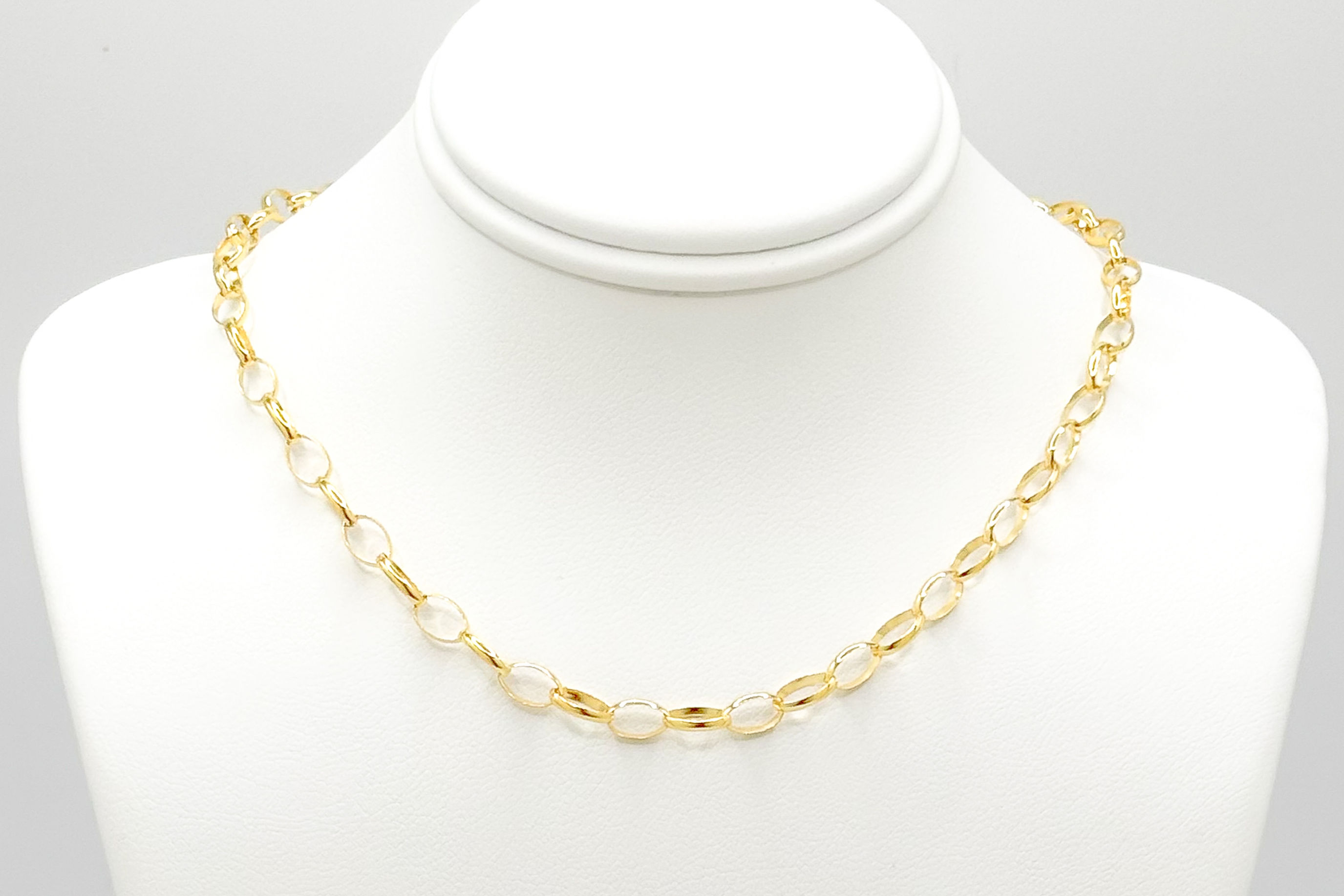 Grace & Gold oval chain necklace gold filled swim shower dainty spring Christian jewelry with meaning gold filled necklace