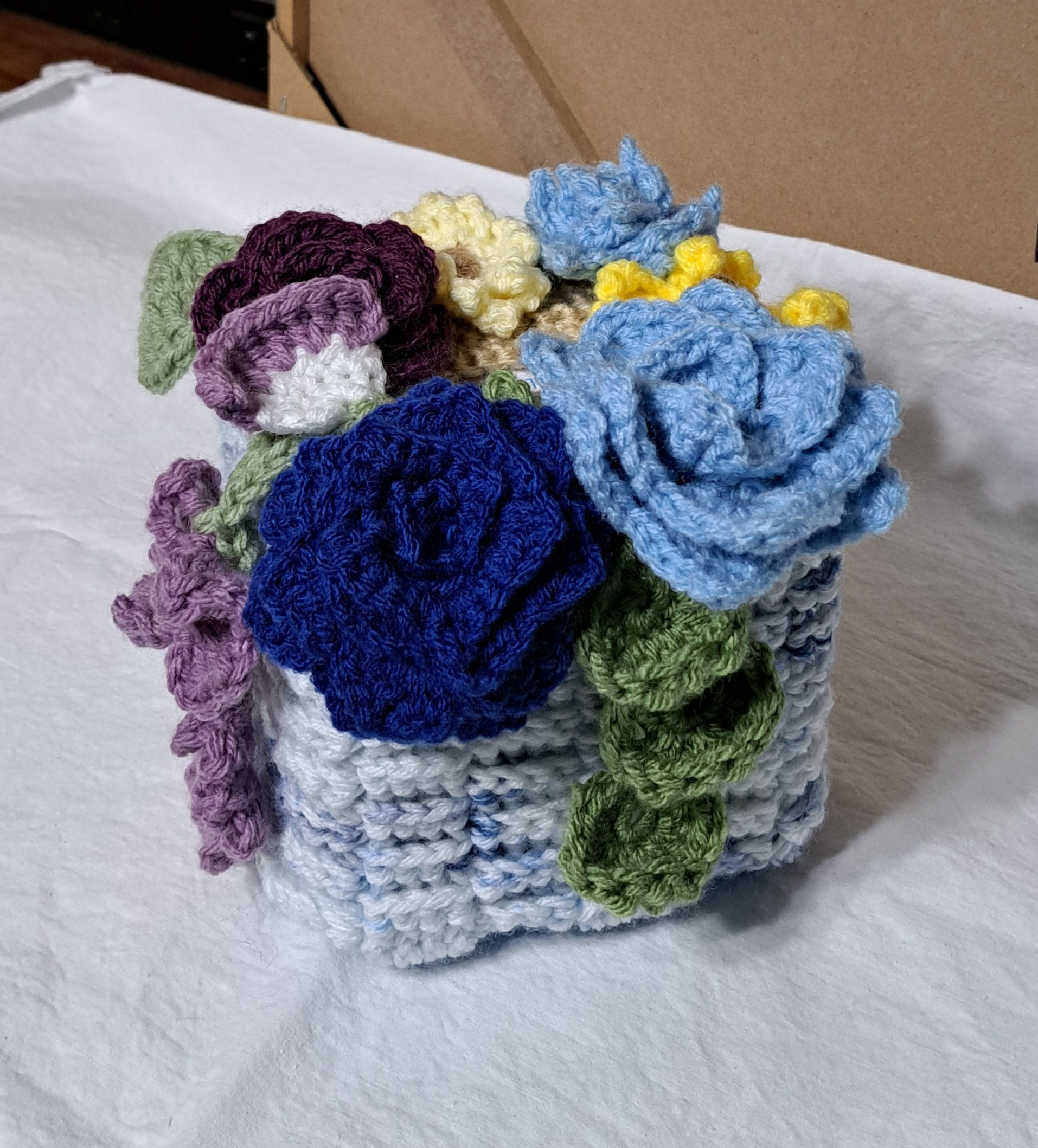 Springtime Square Tissue Box Cover