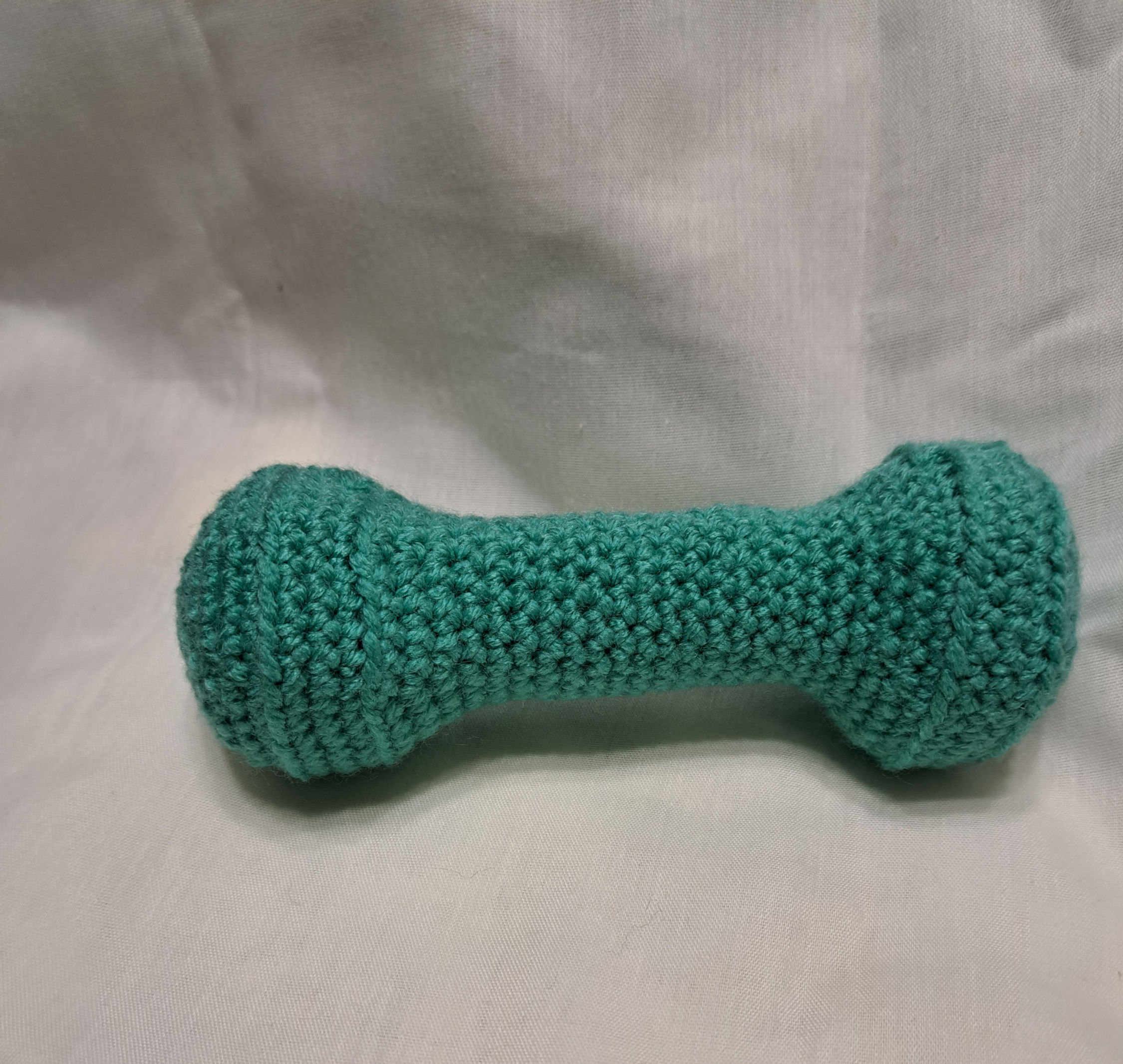 Teal Dumbbell Rattle