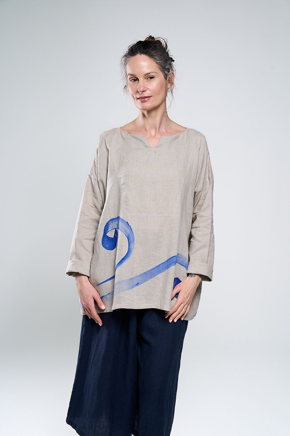 Miniature : BLOUSE LIN PEINT - DUNVELA