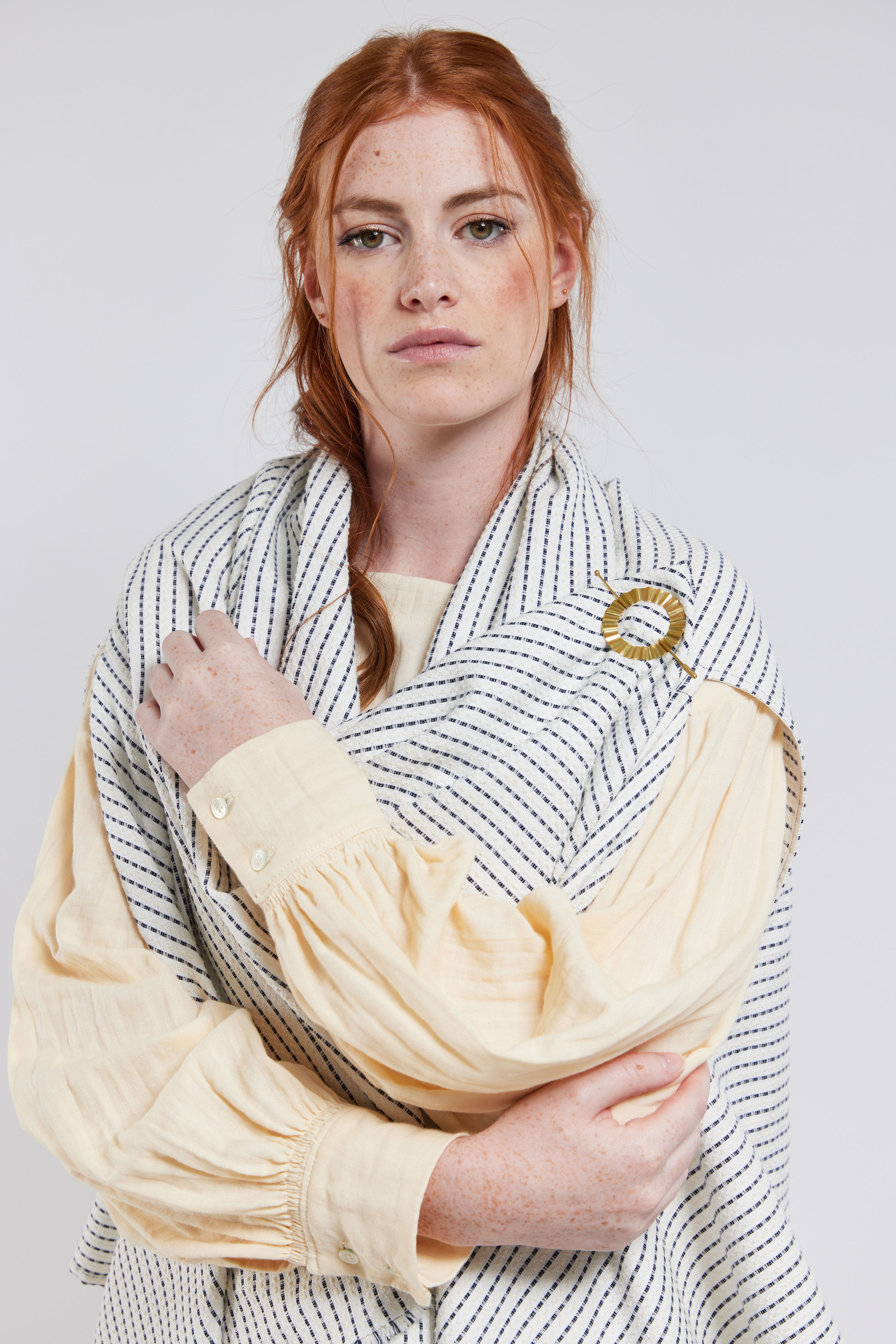 FIBULE PLISSÉE - BIJOU DE VÊTEMENT - La Pointe du Vent