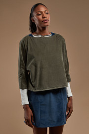 Pull réversible SEZA Lichen Velours côtelé millerais
