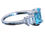 Thumbnail: Women’s Ring Silver Plated with Blue Zirconia and Baguette Zirconia Accents
